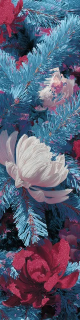 Free printable Christmas bookmarks of a close-up classic Christmas tree